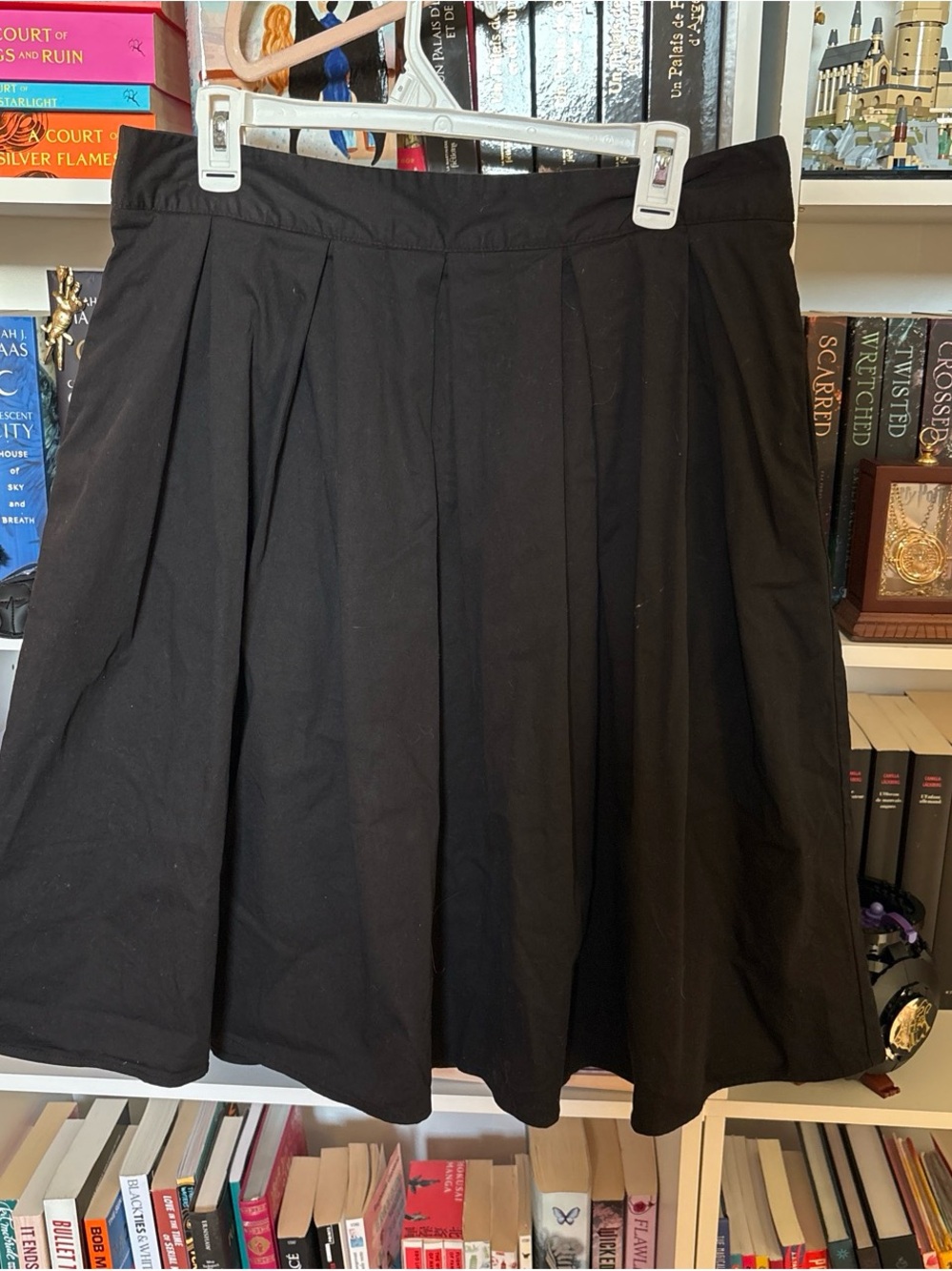 Black Pleated Women's Skirt